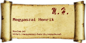 Megyaszai Henrik névjegykártya