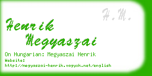 henrik megyaszai business card